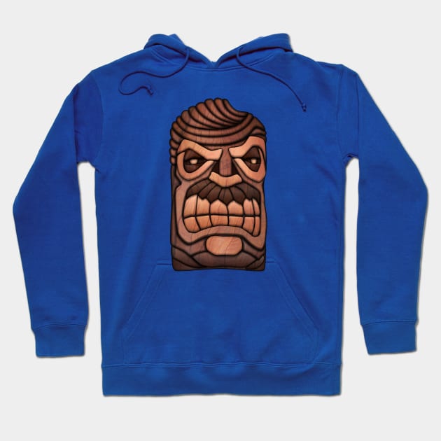 Ron Swanson Tiki Mask Hoodie by solublepeter